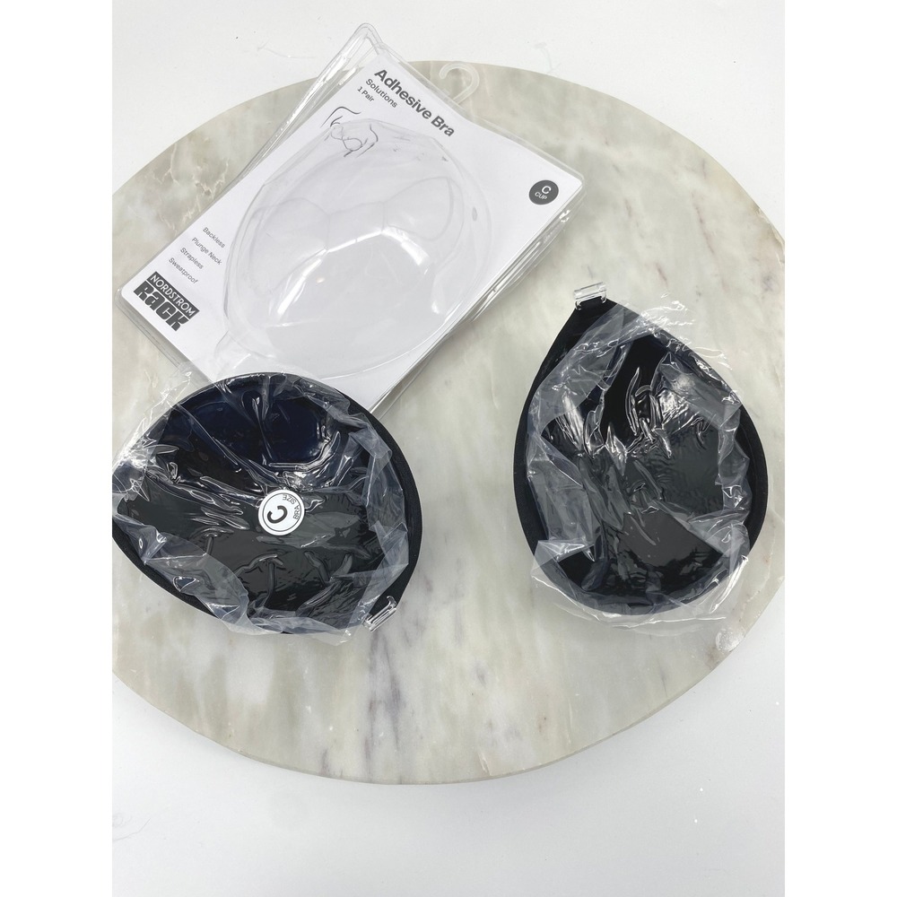 Nordstrom‎ Rack Adhesive Bra Backless Strapless Plunge Neck Black Size C - Picture 3 of 5